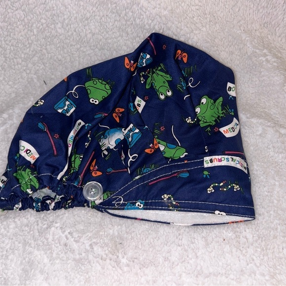 Clearance 3 pieces 2 gray 1 blue Euro Style Adj Scrub Cap nursie dr 0117 - Picture 4 of 10